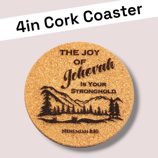 JW 4in Cork Coaster - Joy Stronghold - A
