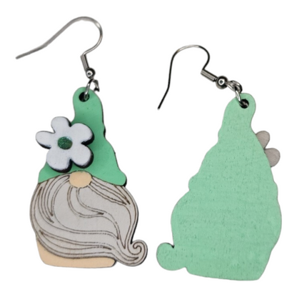 Gnome Dangle Earring Stainless Steel Hooks