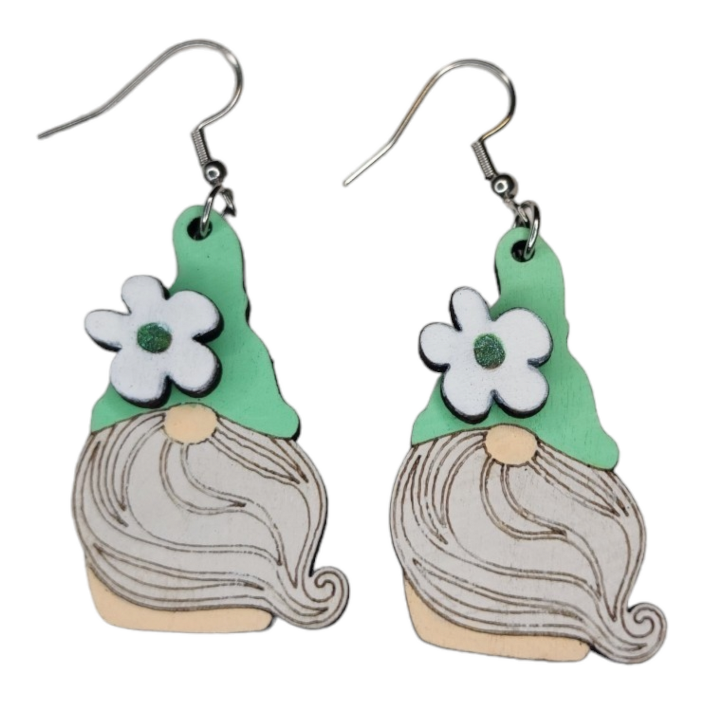 Gnome Dangle Earring Stainless Steel Hooks