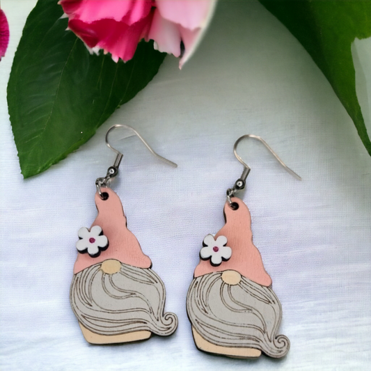 Gnome Dangle Earring Stainless Steel Hooks