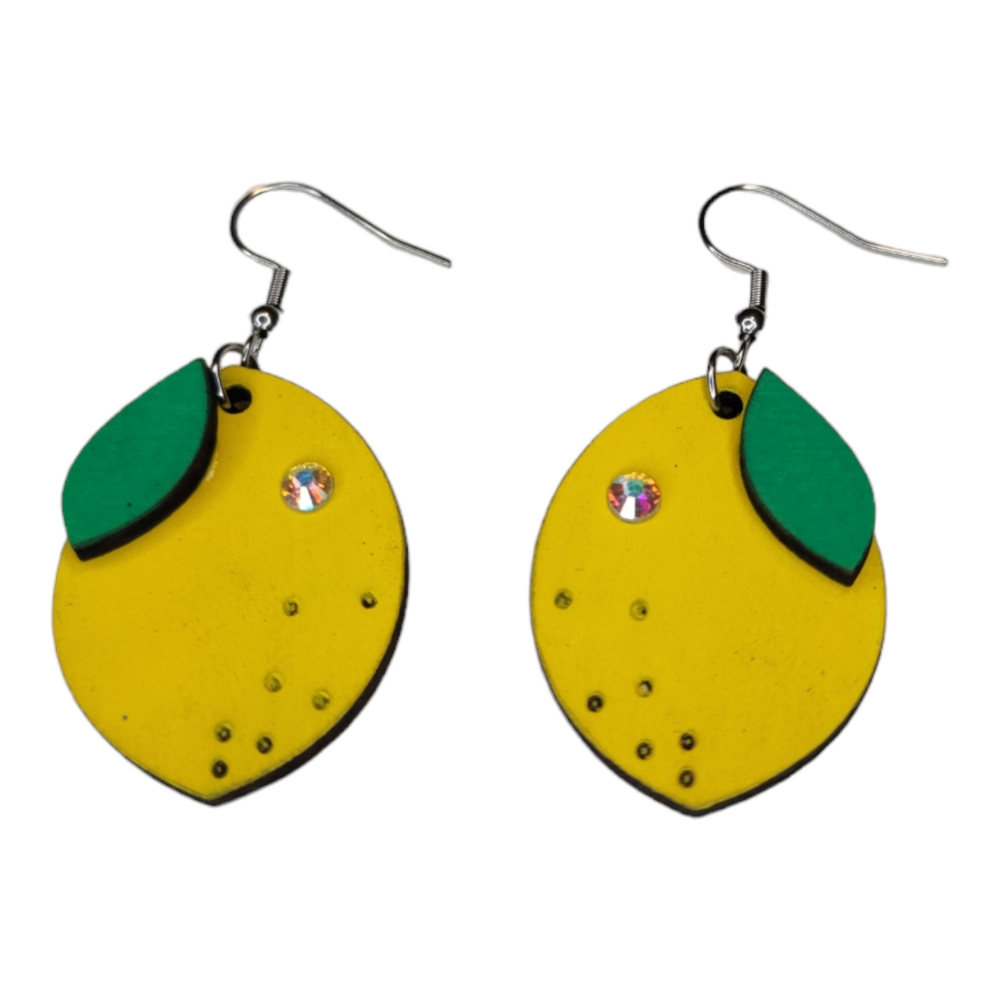 Lemon Fruit Dangle Earring Stainless Steel Hooks