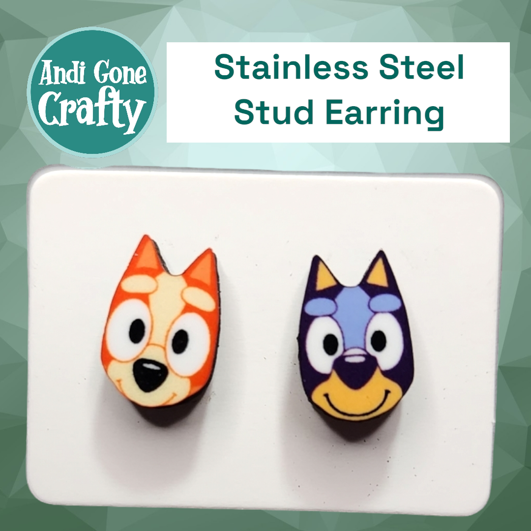 Blue Dog - Character Stainless Steel Stud Earring