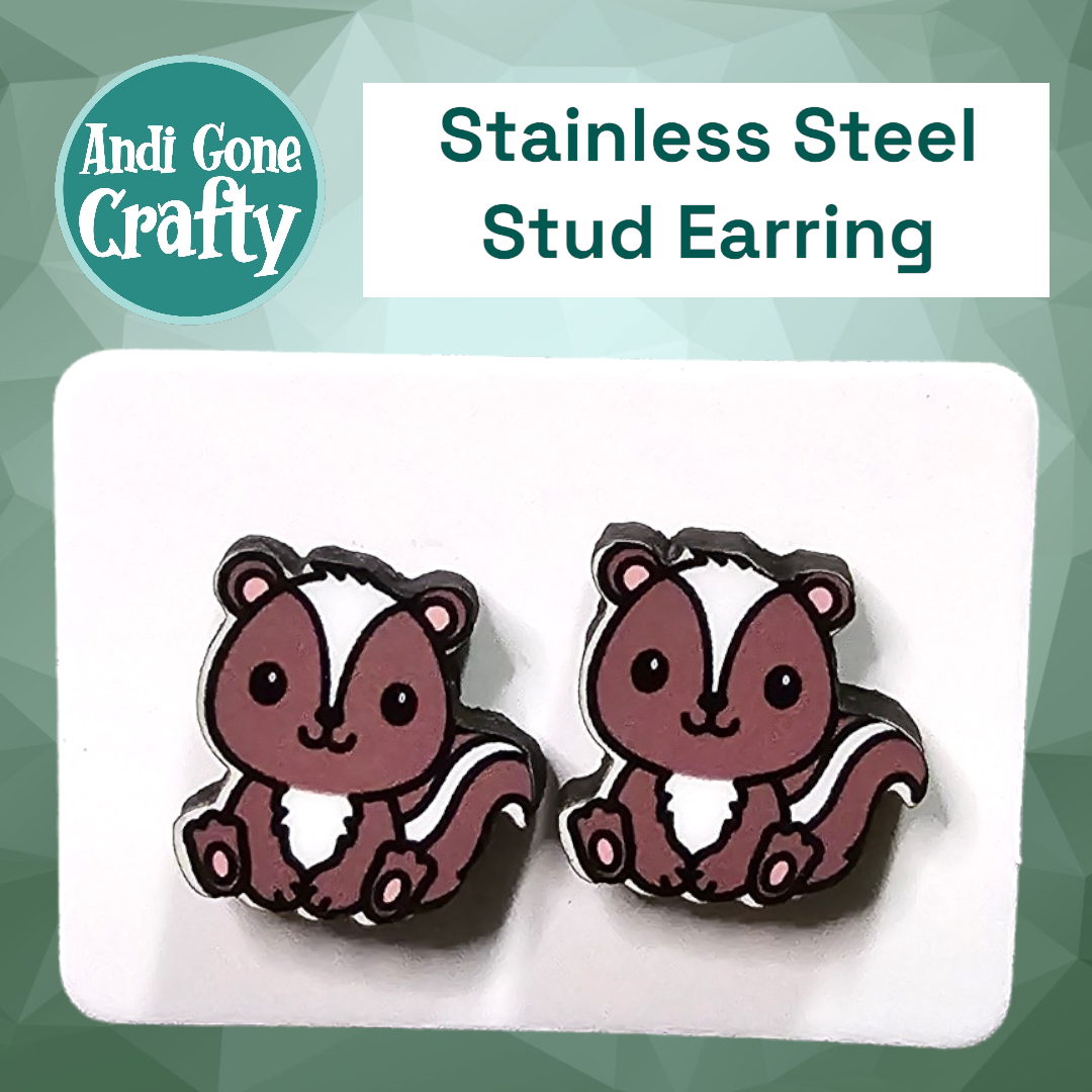 Skunk - Stainless Steel Stud Earring