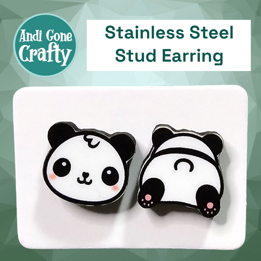 Panda Butt - Stainless Steel Stud Earring