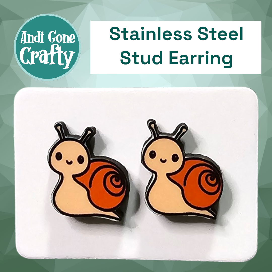 Snail - Stainless Steel Stud Earring