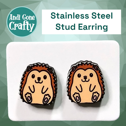 Hedgehog - Stainless Steel Stud Earring