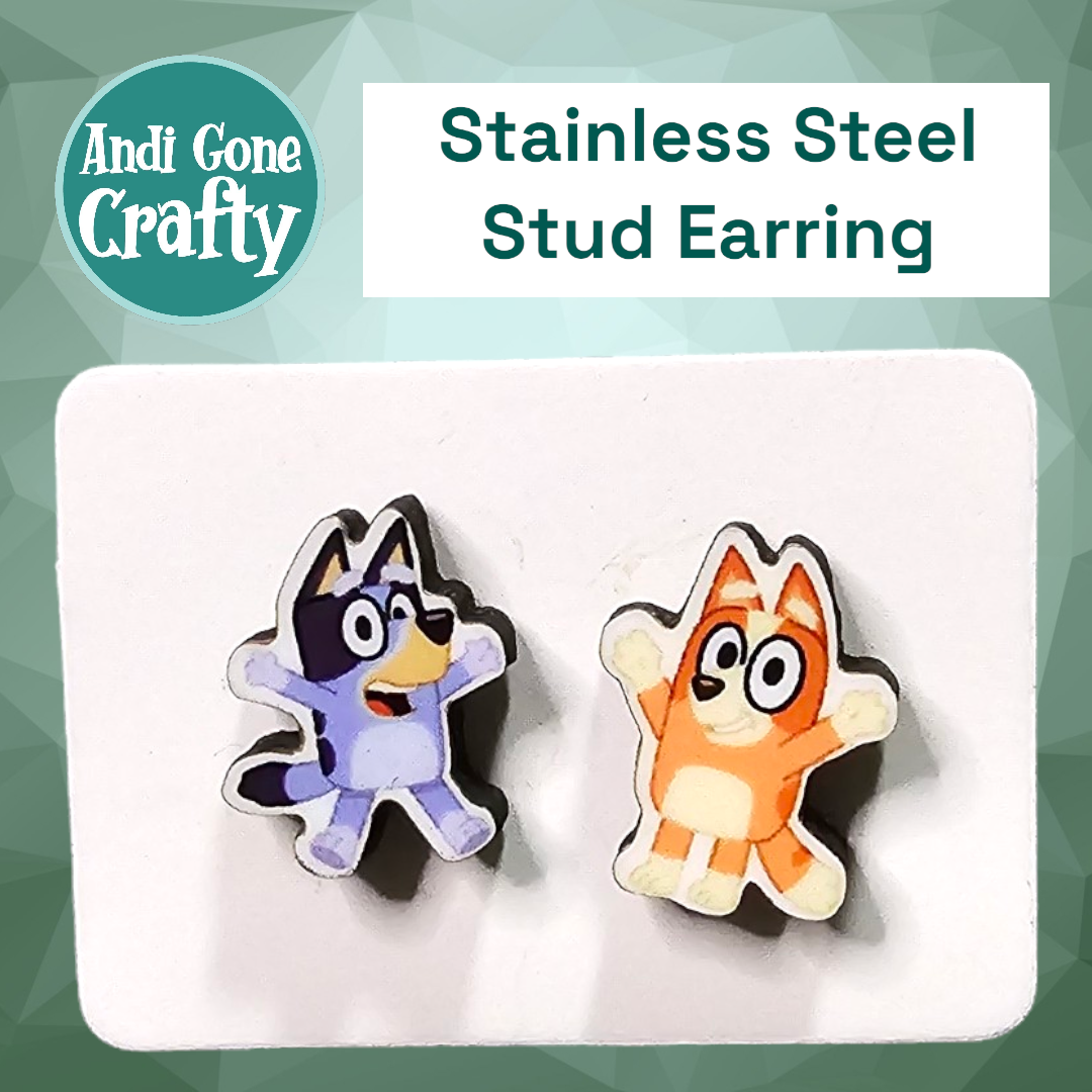 Blue Dog - Character Stainless Steel Stud Earring
