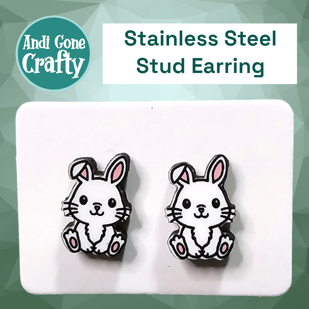 Rabbit - Stainless Steel Stud Earring