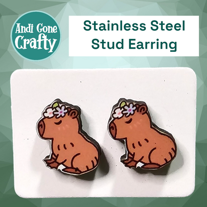 Capybara - Stainless Steel Stud Earring