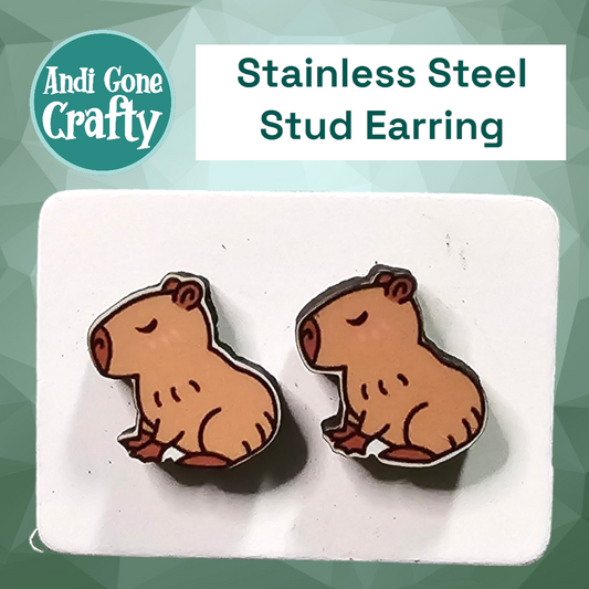 Capybara - Stainless Steel Stud Earring