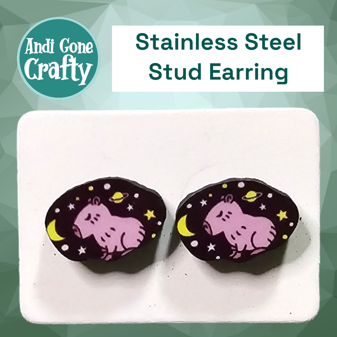 Capybara - Stainless Steel Stud Earring