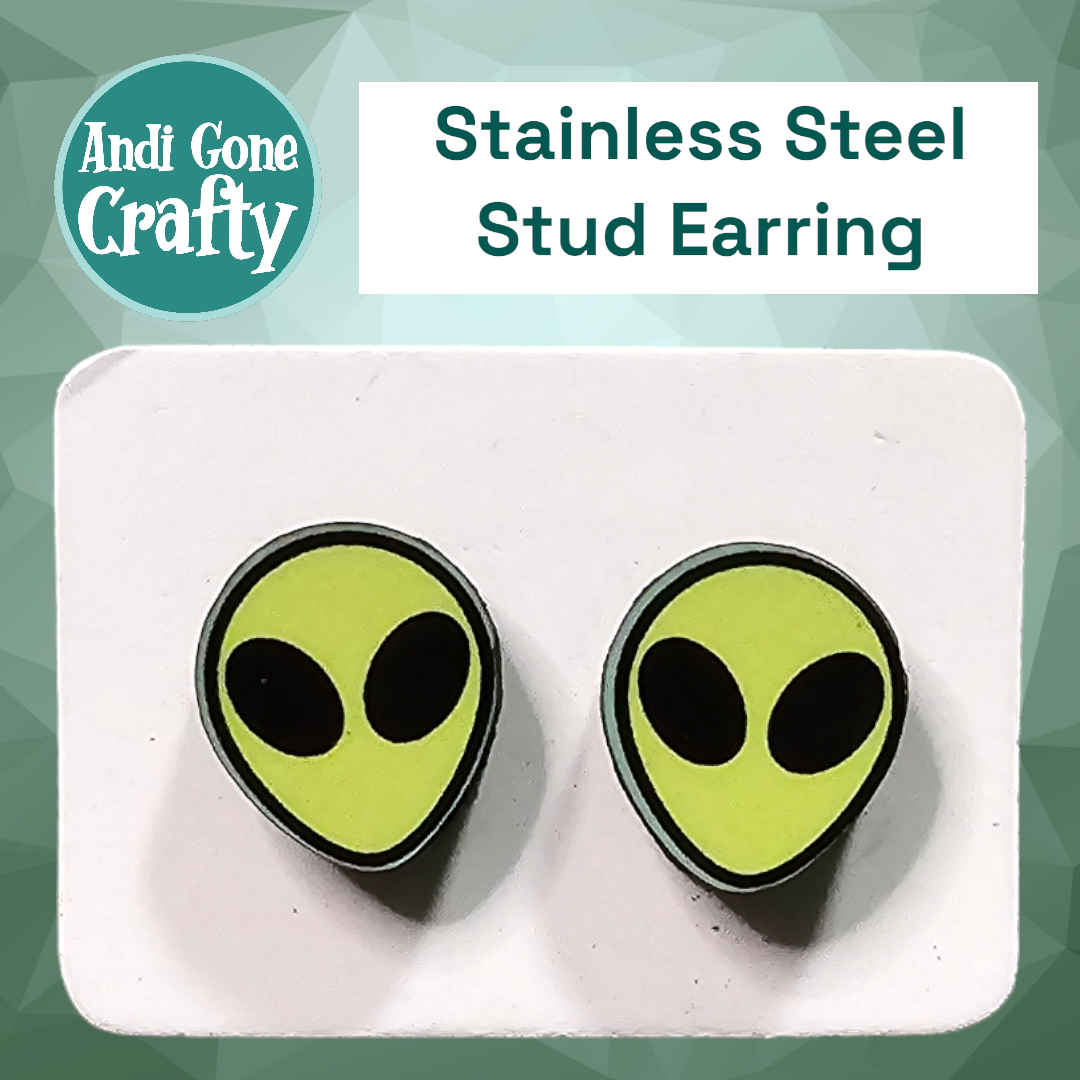 Alien - Stainless Steel Stud Earring