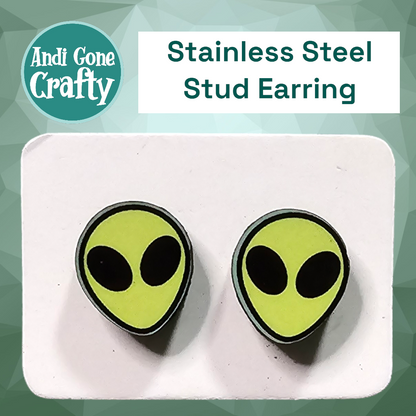 Alien - Stainless Steel Stud Earring