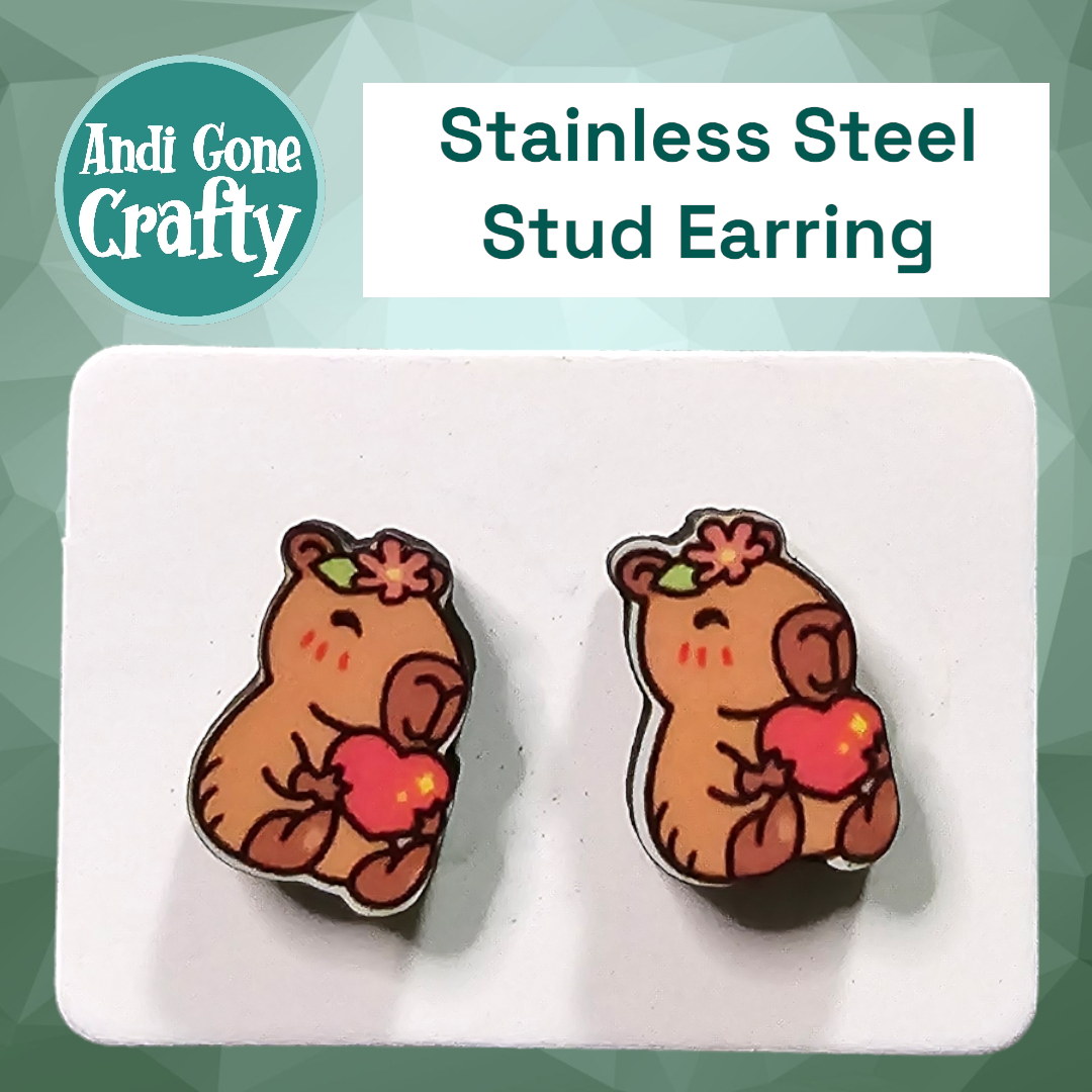 Capybara - Stainless Steel Stud Earring