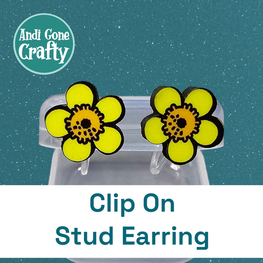 Daffodil Flower - Clip On Earring