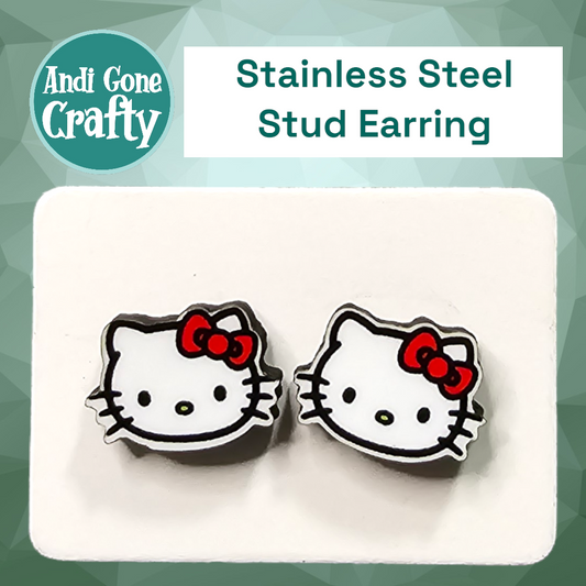 HK  - Character Stainless Steel Stud Earring