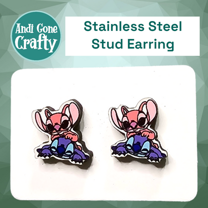 Blue Alien - Character Stainless Steel Stud Earring