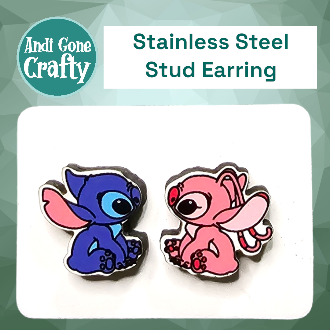 Blue Alien - Character Stainless Steel Stud Earring