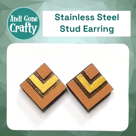 Simply Modern #4 - Stainless Steel Stud Earring