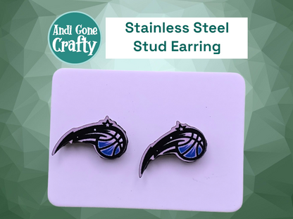 Basketball - Stainless Steel Stud Earring