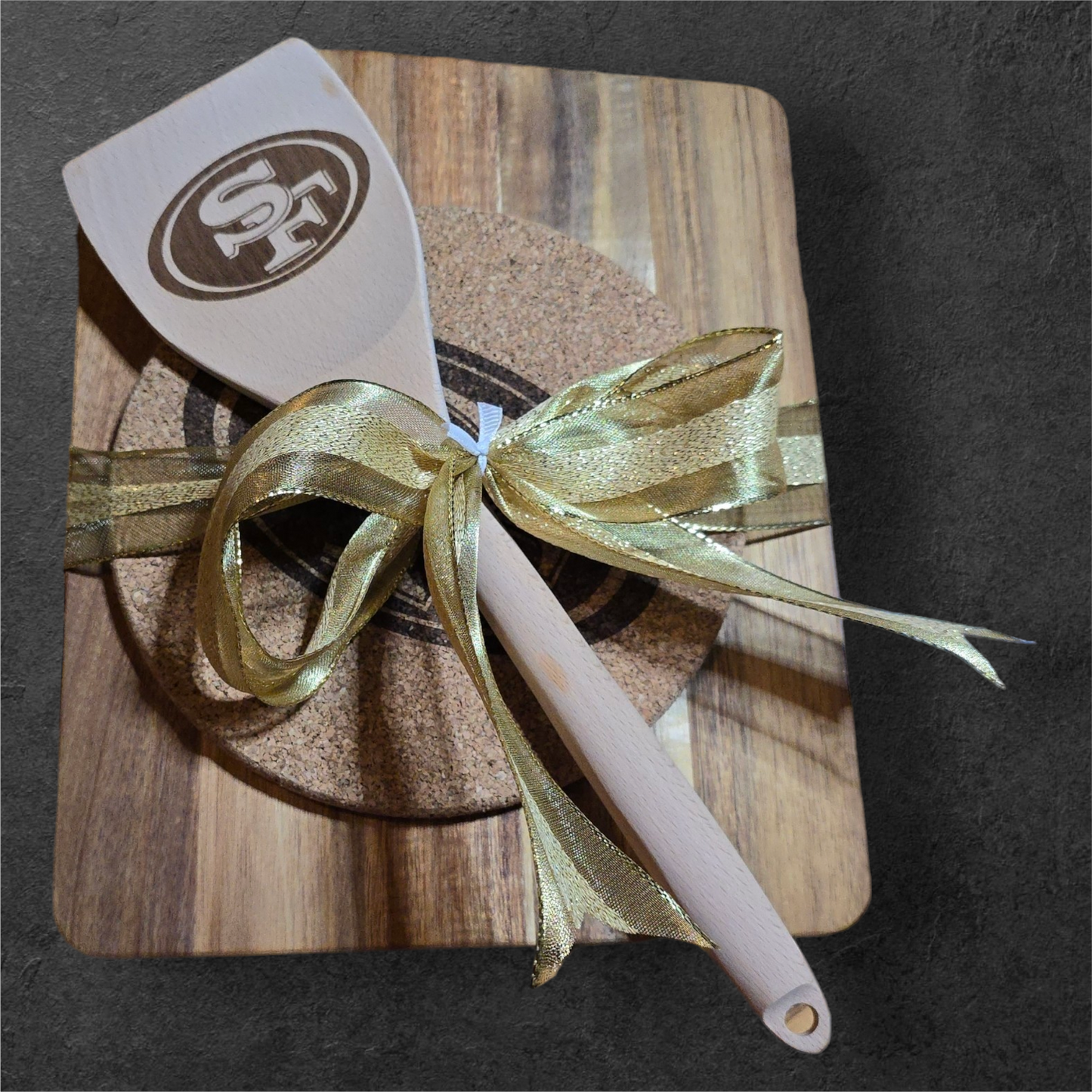 49er Match Set [Cutting Board, Trivet, & Spoon]