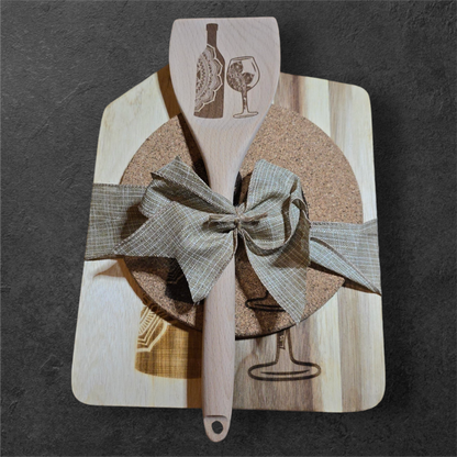 Wine Matching Set [Cutting Board, Trivet, & Spoon]