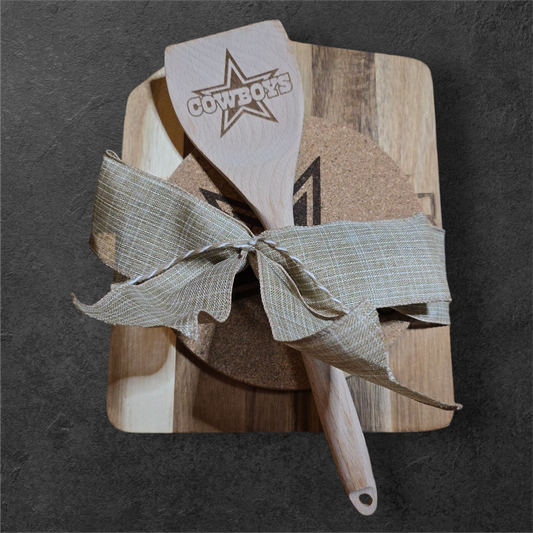 Cowboys Matching Set [Cutting Board, Trivet, & Spoon]