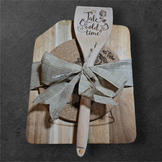 Tale as Old as Time Matching Set [Cutting Board, Trivet, & Spoon]