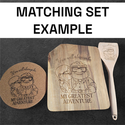 Custom Monogram Match Set [Cutting Board, Trivet, & Spoon]