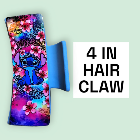 Stitch Tropical Bold - 4in Hair Claw / Clip