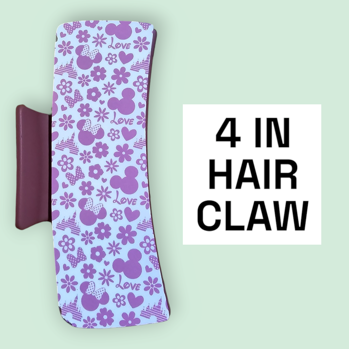 MM Purple - 4in Hair Claw / Clip