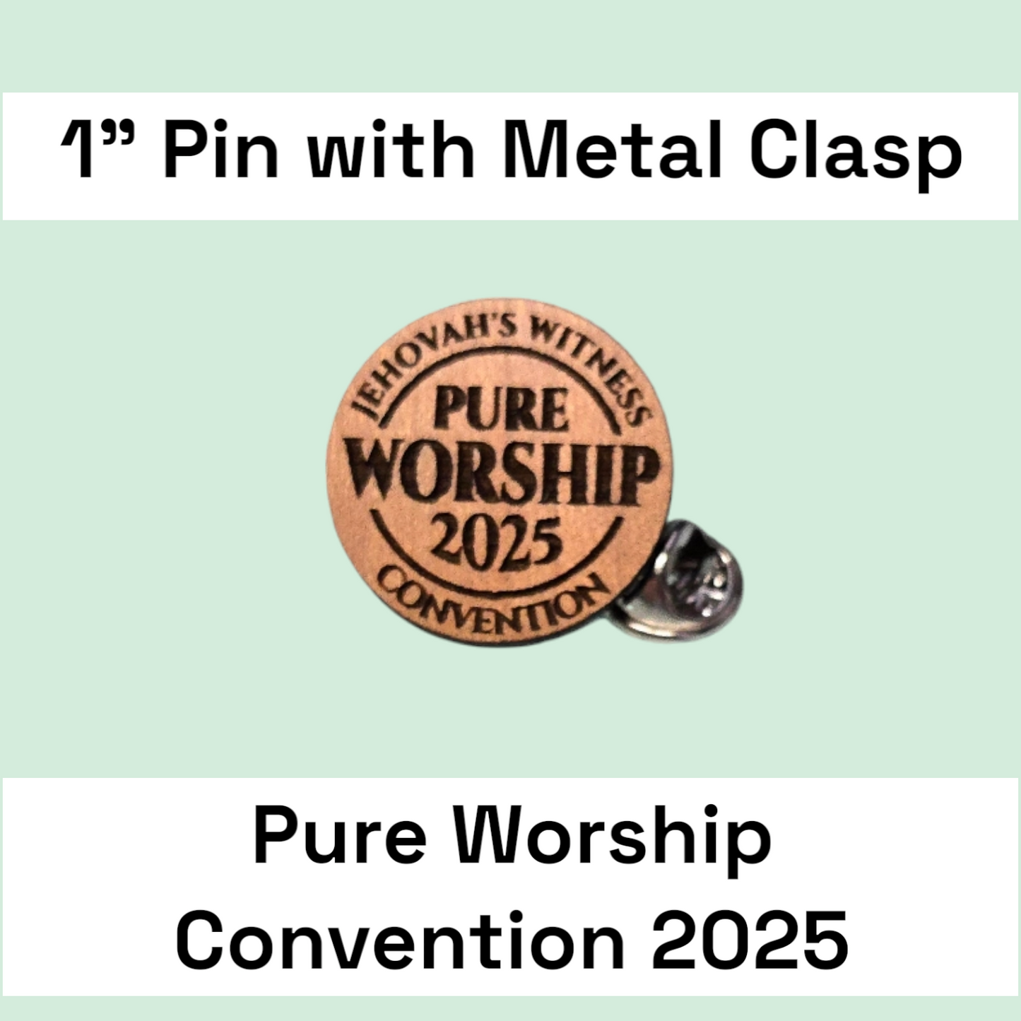 Pure Worship Pin - 2025 Convention - JW - 1 in