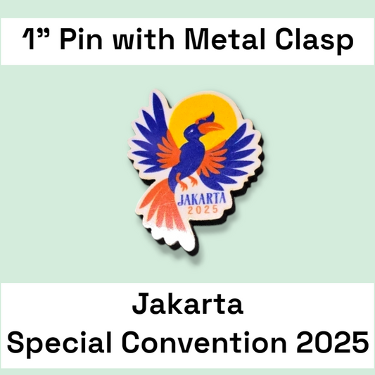 Indonesia Jakarta #1 & #2 Pins - 2025 Special Convention of Jehovah's Witnesses - JW Gifts and Souvenirs