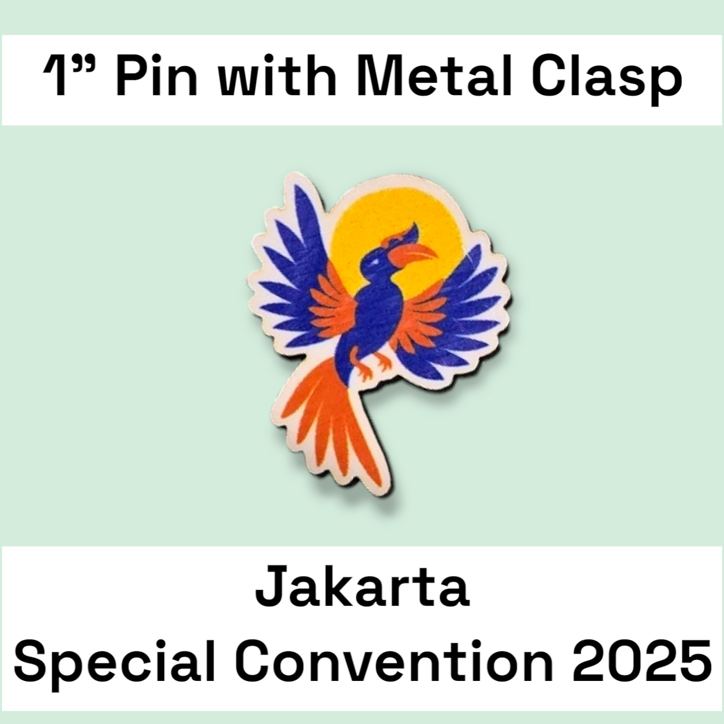 Indonesia Jakarta #1 & #2 Pins - 2025 Special Convention of Jehovah's Witnesses - JW Gifts and Souvenirs