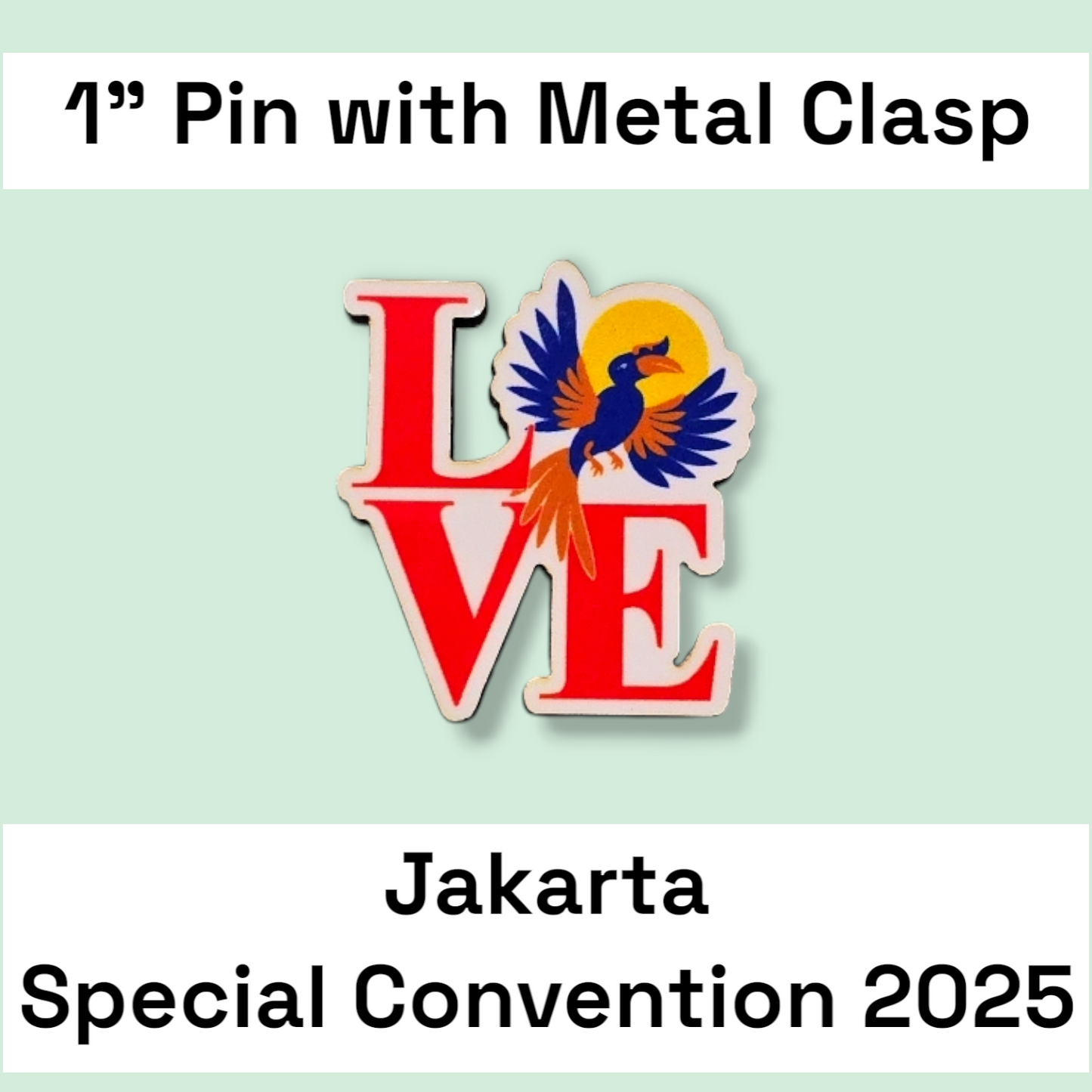 Indonesia Jakarta #1 & #2 Pins - 2025 Special Convention of Jehovah's Witnesses - JW Gifts and Souvenirs