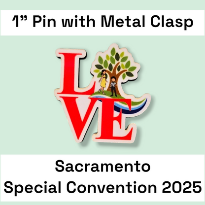 Tree Logo With LOVE - United States Sacramento (California) - 2025 Special Convention of Jehovah's Witnesses - JW Gifts and Souvenirs