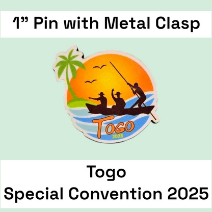 Togo Lome Pins - 2025 Special Convention of Jehovah's Witnesses - JW Gifts and Souvenirs