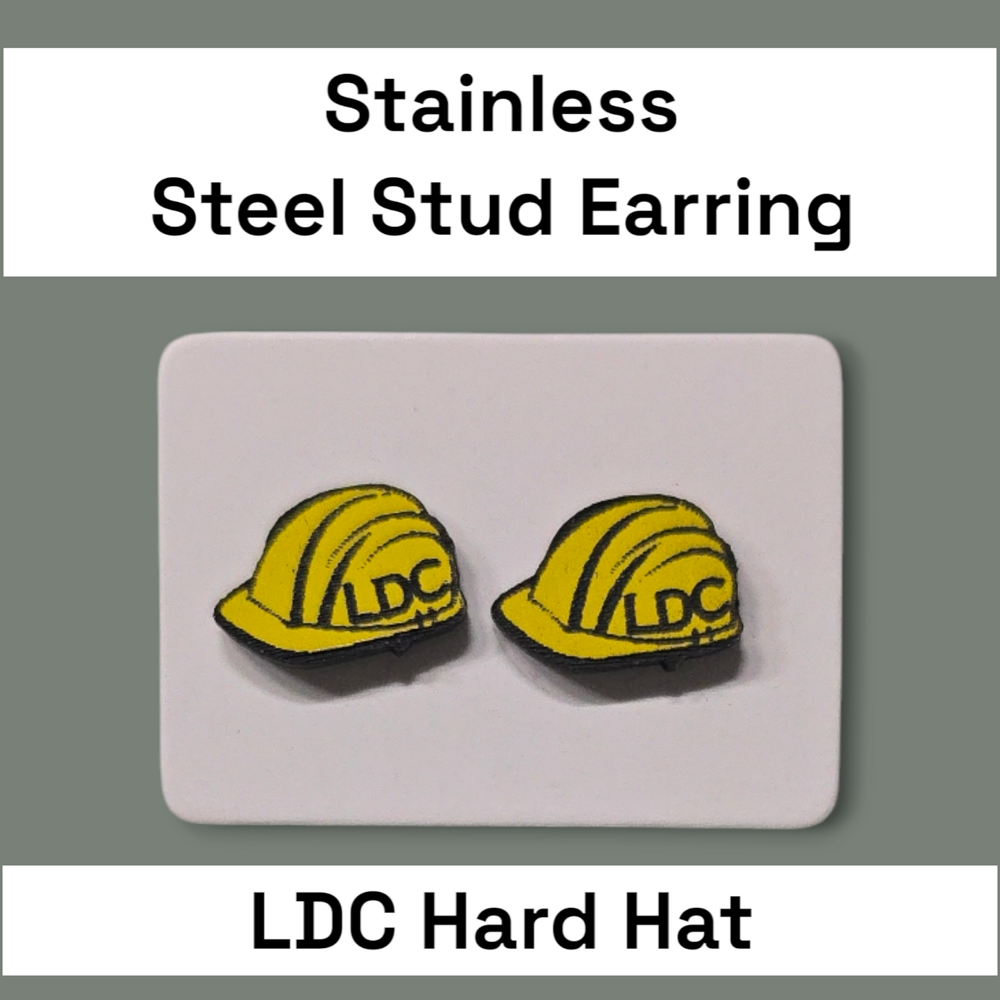 LDC Hardhat Earrings - Stainless Steel