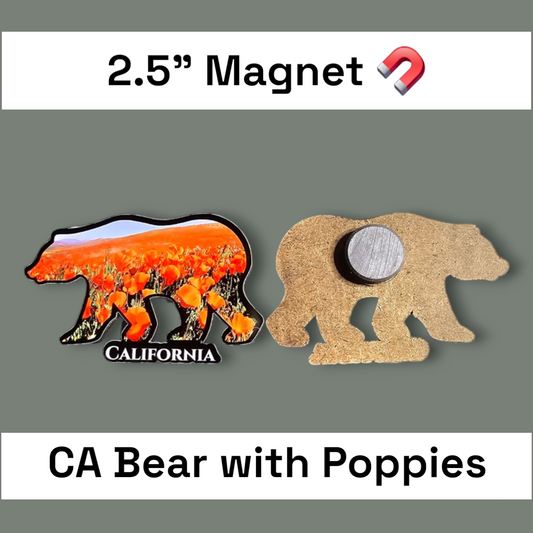 Jw - California Bear Poppies Magnet