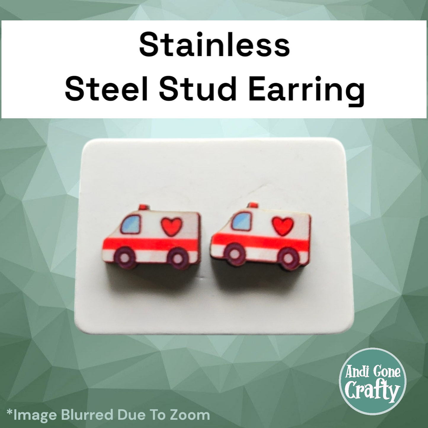 Heath Care  - Stainless Steel Stud Earring