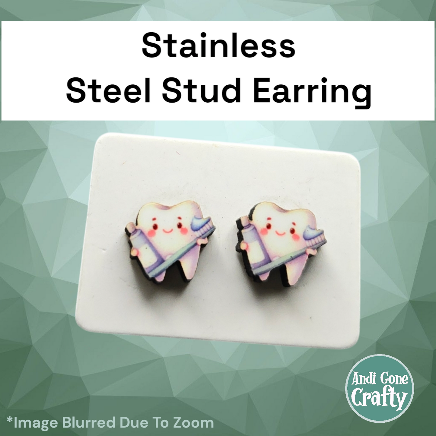 Heath Care  - Stainless Steel Stud Earring