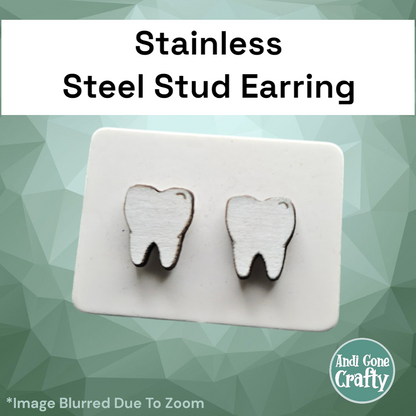 Heath Care  - Stainless Steel Stud Earring