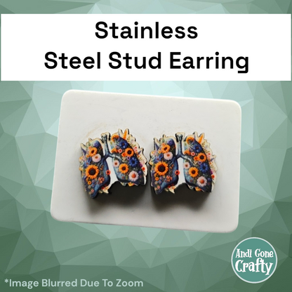 Heath Care  - Stainless Steel Stud Earring