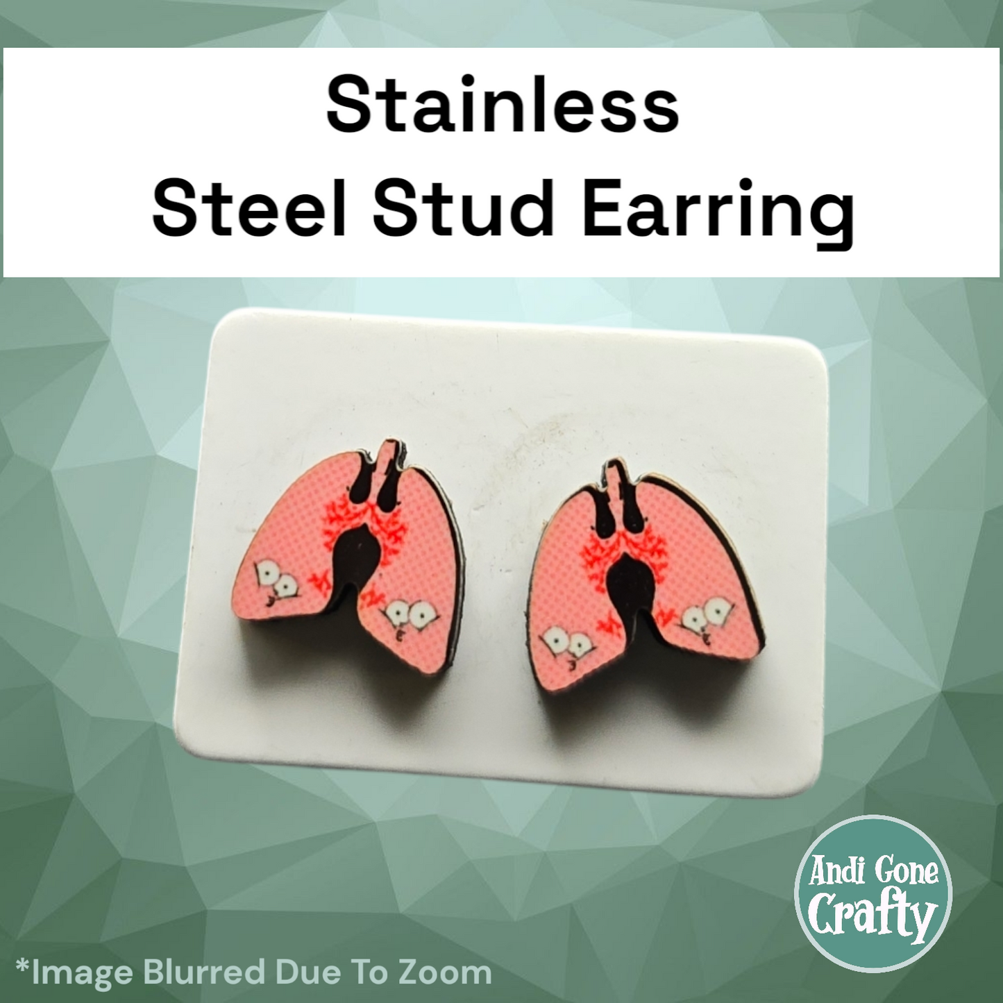 Heath Care  - Stainless Steel Stud Earring