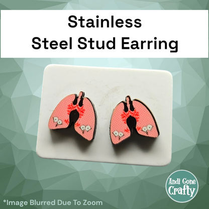 Heath Care  - Stainless Steel Stud Earring