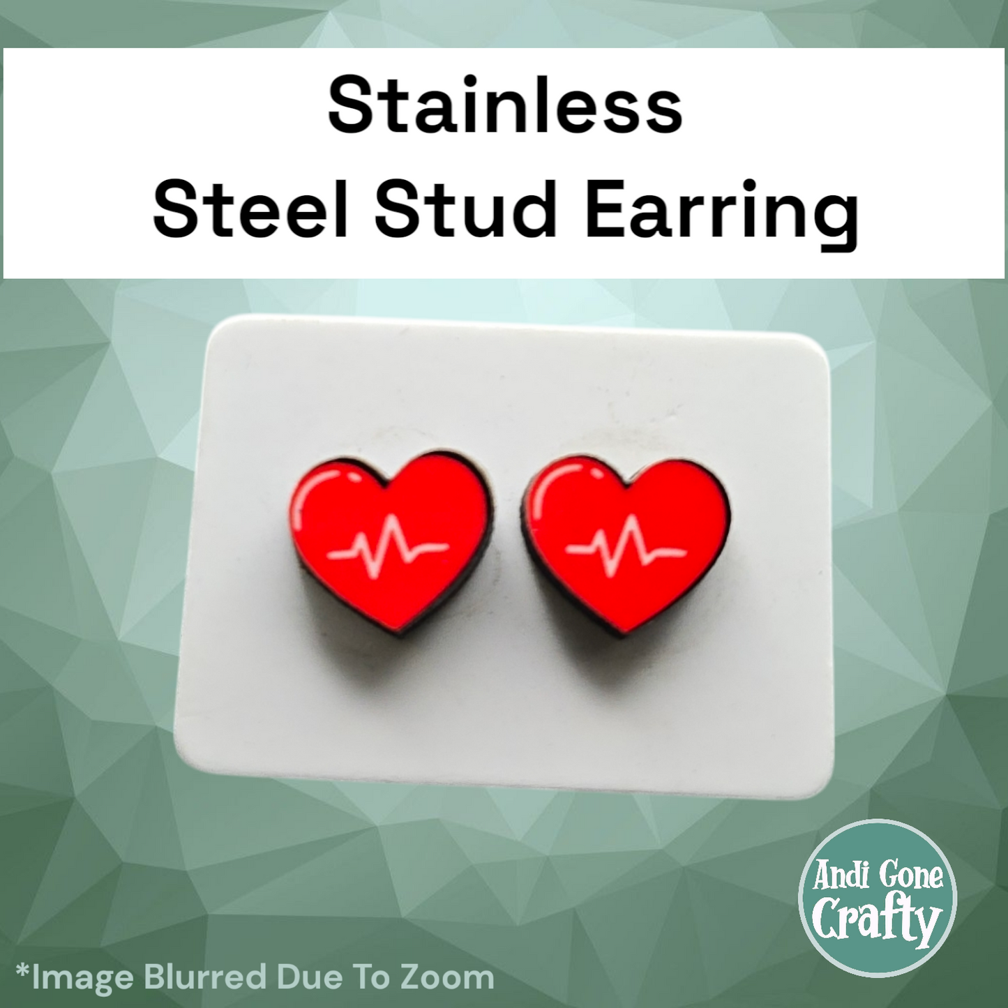 Heath Care  - Stainless Steel Stud Earring