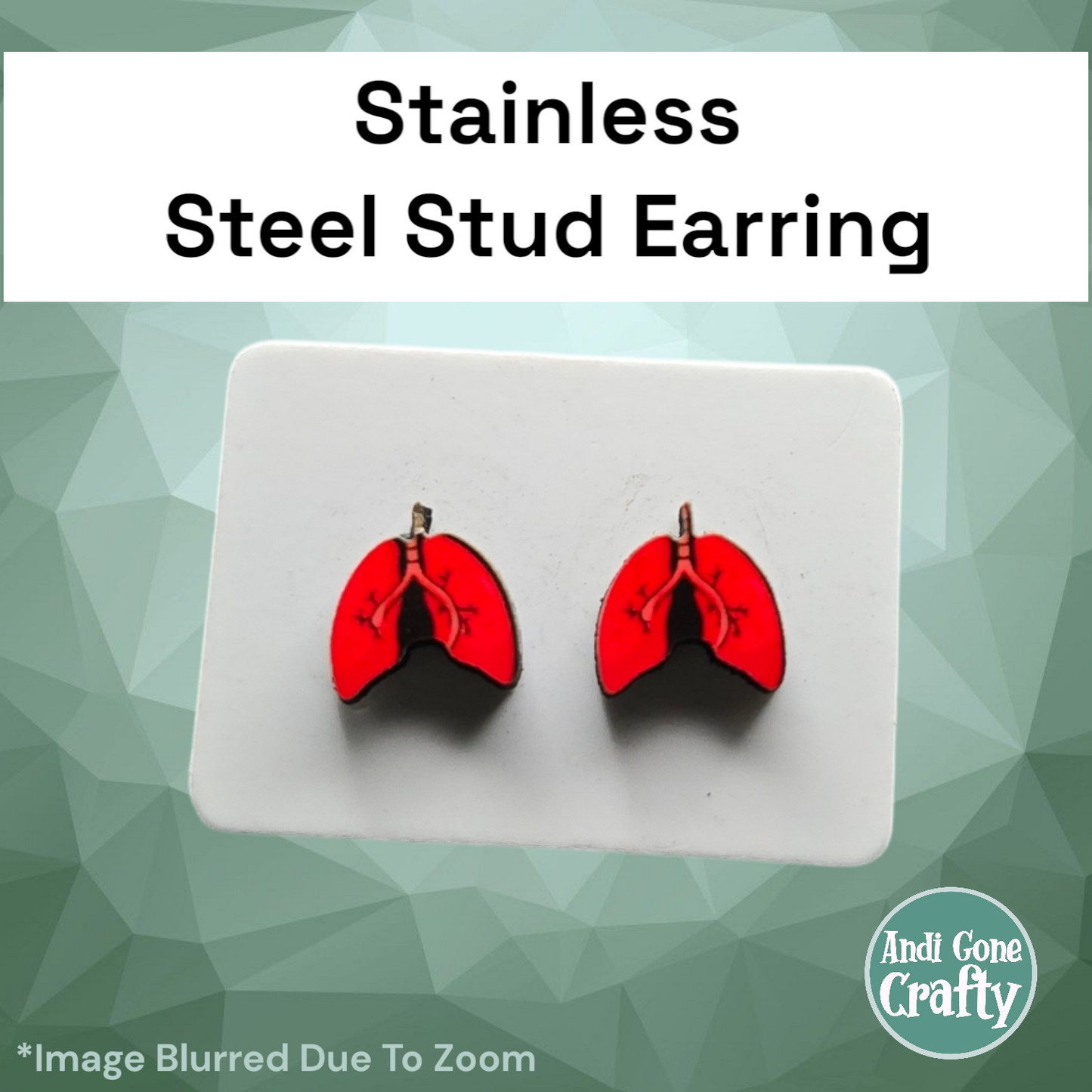 Heath Care  - Stainless Steel Stud Earring