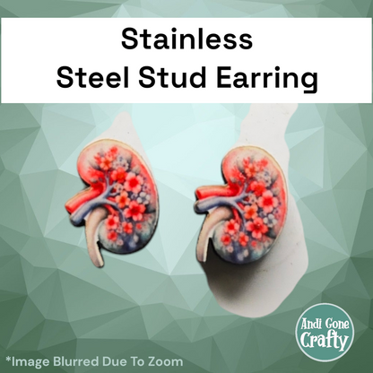 Heath Care  - Stainless Steel Stud Earring