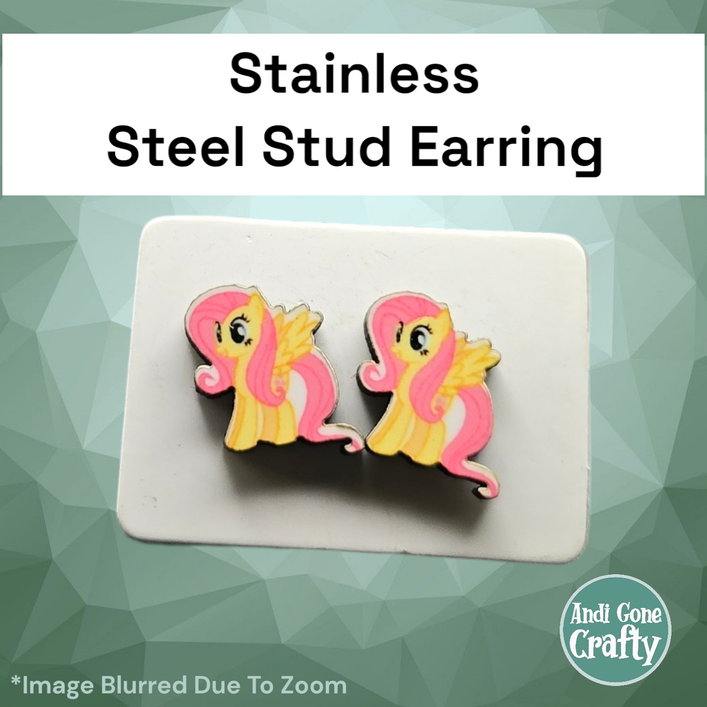 Pony - Stainless Steel Stud Earring