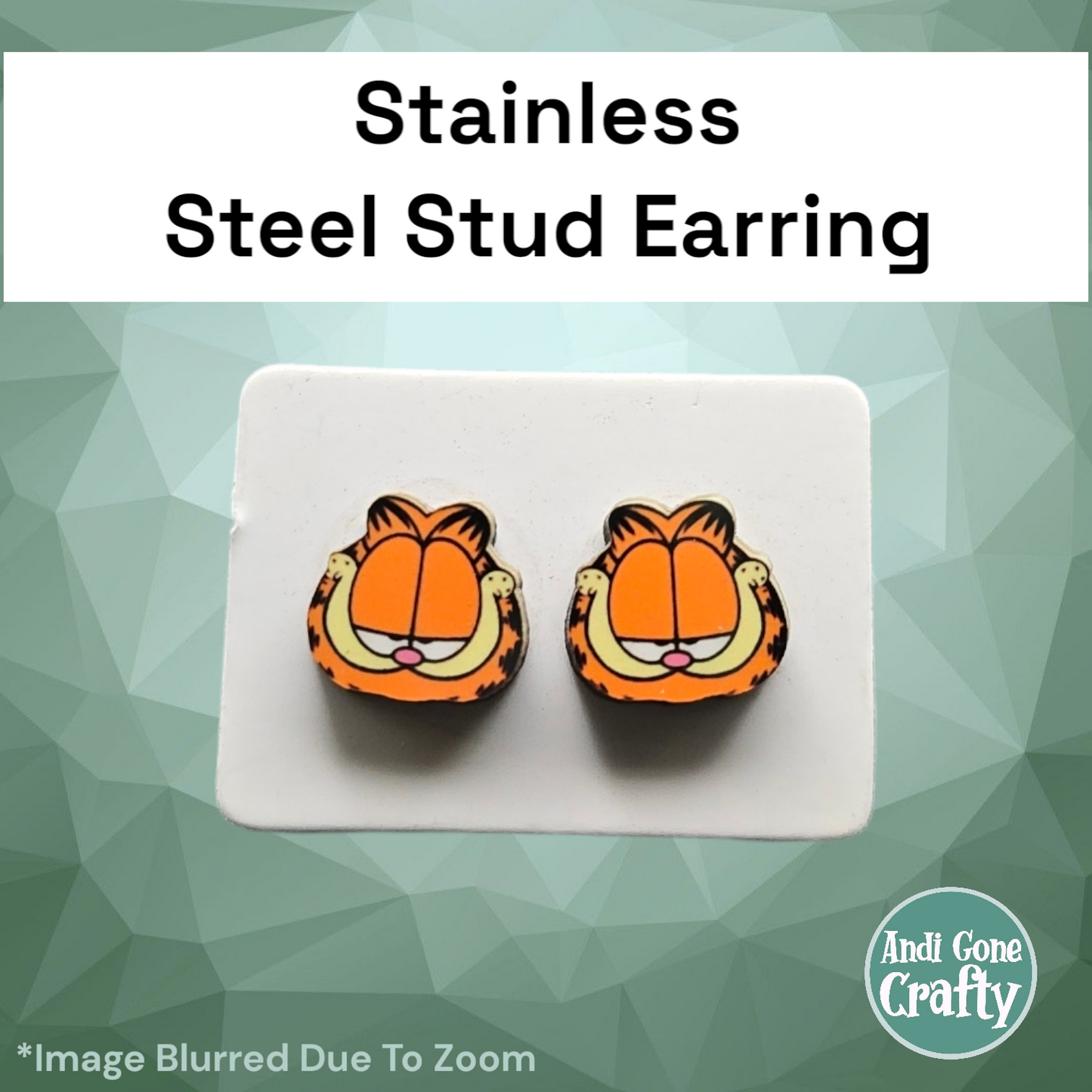 Garfield - Stainless Steel Stud Earring